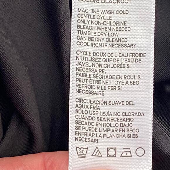 GOOD AMERICAN Ruched Satin Slip Maxi Dress Black, Size 2/Medium - Picture 14 of 16